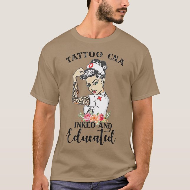 Camiseta Enfermera femenina fuerte educada y entrelazada co (Anverso)