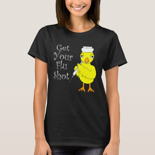 Camiseta Enfermera Flu Shot Chick (Anverso)