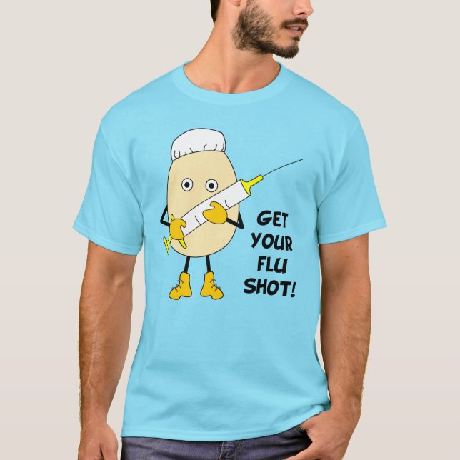 Camiseta Enfermera Flu Shot Egghead (Anverso)