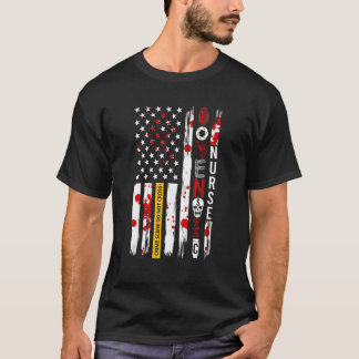 Camiseta Enfermera Forense Bandera de EE. UU. Enfermería Fo