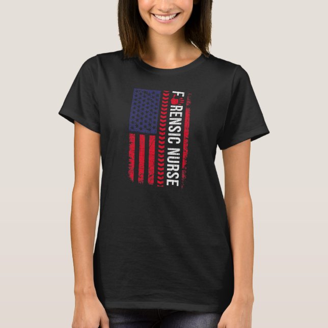 Camiseta Enfermera forense Bandera de Enfermería Ciencia Fo (Anverso)
