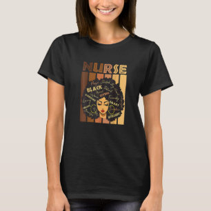 Camiseta Enfermera Fuerte Negra Afro Amor Melanina Mujeres