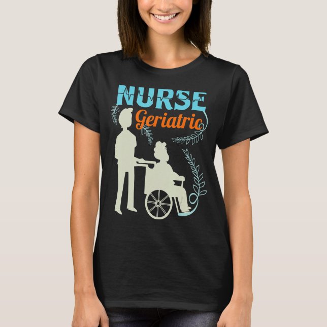 Camiseta Enfermera geriátrica (Anverso)