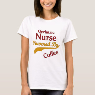 Camiseta Enfermera geriátrica accionada por el café
