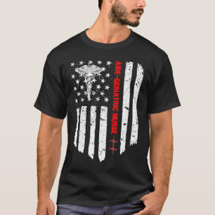 Camiseta Enfermera geriátrica auxiliar Bandera Americana RN