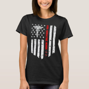 Camiseta Enfermera Geriátrica Ayudante Bandera Americana RN