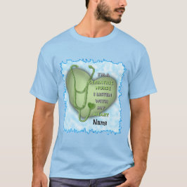 Camiseta Enfermera geriátrica de corazón verde