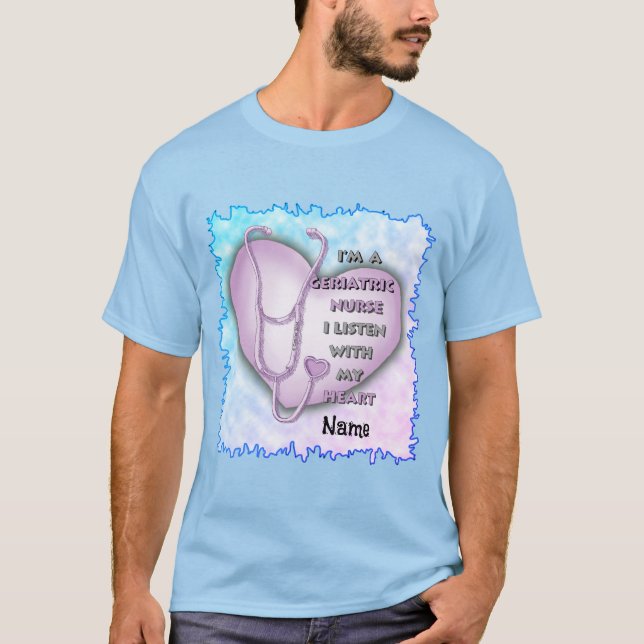 Camiseta Enfermera Geriátrica Purple Heart (Anverso)