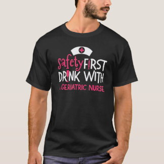 Camiseta Enfermera Geriátrica Seguridad Primero Semana de l