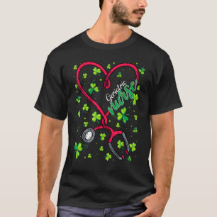 Camiseta Enfermera geriátrica St Patricks Day Love Stethosc
