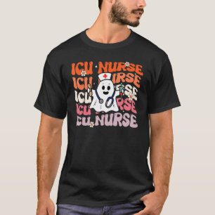 Camiseta Enfermera Groovy Funny Halloween Ghost Enfermería