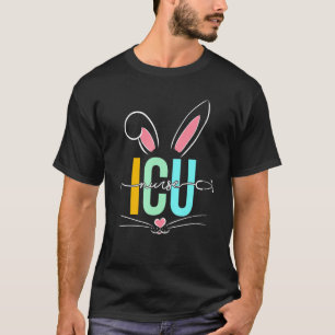 Camiseta Enfermera Icu Bunny Ears Stethoscope Enfermería Ea