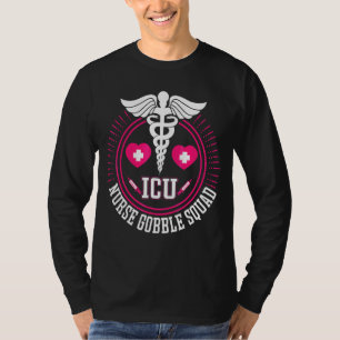 Camiseta Enfermera Icu Gobble Squad de enfermera día mamá p