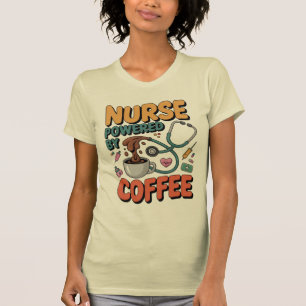 Camiseta Enfermera Impulsada por Café