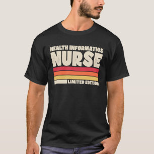 Camiseta Enfermera Informática de Salud Estilo Retro Vintag