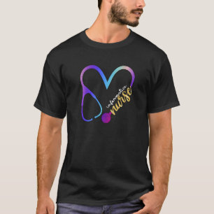 Camiseta Enfermera Informática Watercol Amor Stethoscope