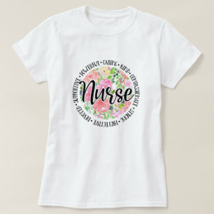 Camiseta Enfermera Inspiradora floral