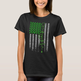 Camiseta Enfermera irlandesa estadounidense estetoscopio la
