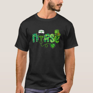 Camiseta Enfermera irlandesa Estetoscopio Bata Día de San