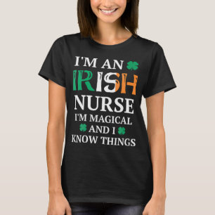 Camiseta Enfermera irlandesa mágica divertida día de San Pa