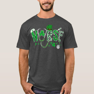 Camiseta Enfermera irlandesa St Patricks Day Shamrock Steth