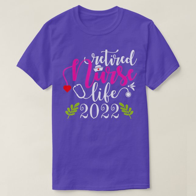 Camiseta Enfermera jubilada 2022 Regalo de retiro de Enferm (Diseño del anverso)