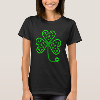 Camiseta Enfermera Latido Divertido Día de San Patricio Tré