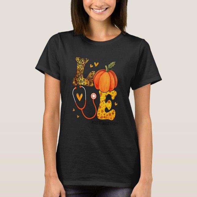 Camiseta Enfermera Leopard Pumpkin Clínica de Amor de Acció (Anverso)