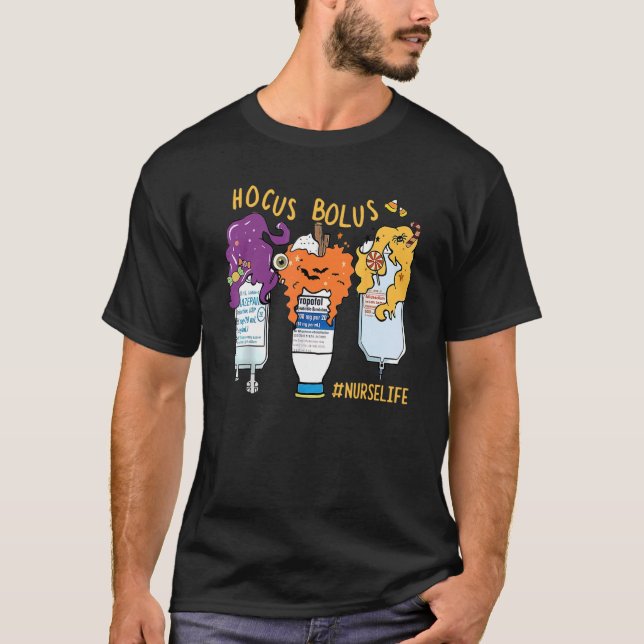 Camiseta Enfermera Life Hocus Bolus Happy Halloween Costume (Anverso)