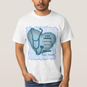 Camiseta Enfermera LVN de Corazón Azul