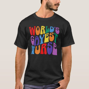 Camiseta Enfermera Marcha del Orgullo Arcoíris Gay Aliada d