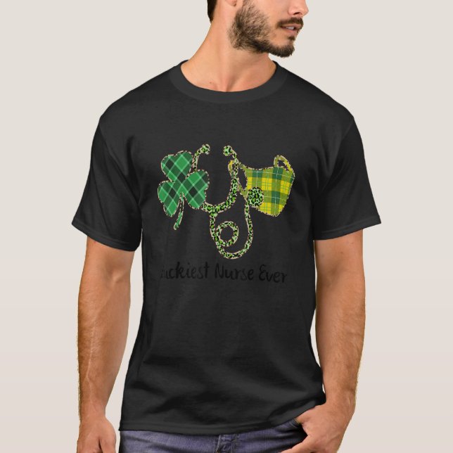 Camiseta Enfermera más afortunada que nunca St Patrick S Da (Anverso)