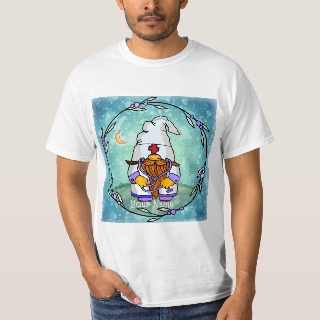 Camiseta Enfermera masculina gnome (Anverso)