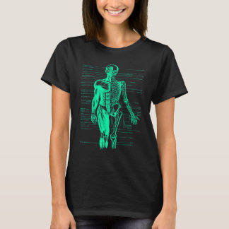 Camiseta Enfermera Médica de Anatomía Corporal Humana Turqu