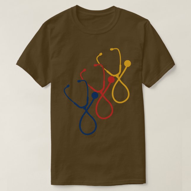 Camiseta Enfermera Médica de Stethoscope (Diseño del anverso)