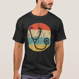 Camiseta Enfermera médica Estetoscopio retro vintage