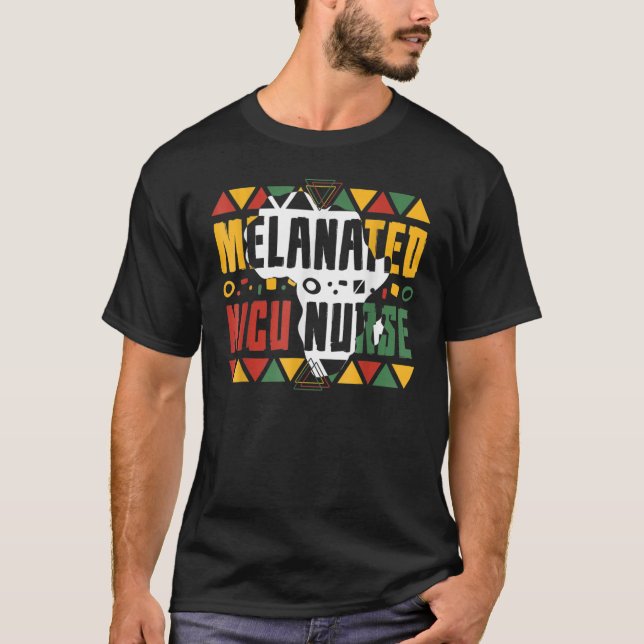Camiseta Enfermera melanada de NICU Mes de historia negra A (Anverso)