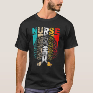 Camiseta Enfermera Melanin, afroamericano, en el mes de la 