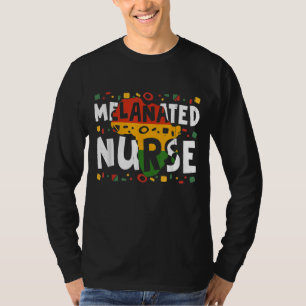 Camiseta Enfermera melanina historia negra de África negra