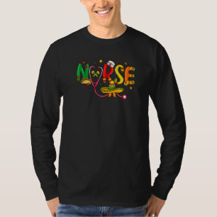 Camiseta Enfermera mexicana de Sombrero y Stethoscope Cinco