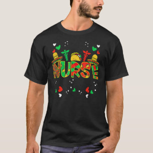 Camiseta Enfermera mexicana Taco Stethoscope Cinco De Mayo