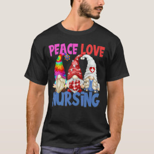 Camiseta Enfermera Monada Mamá Estetoscopio Gnomos Paz Amor