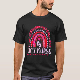 Camiseta Enfermera Mujer Leopardo Arcoíris Enfermera Nicu