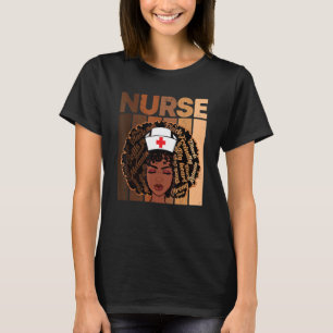 Camiseta Enfermera mujer negra afro melanina genial histori