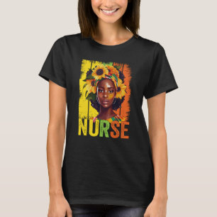 Camiseta Enfermera mujer negra afro melanina vintage histor