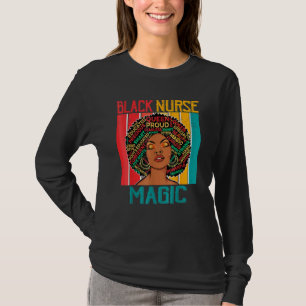 Camiseta Enfermera Mujer Negra Magia Afro Melanina Reina Hi