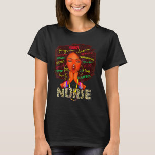 Camiseta Enfermera Mujer Negra Magia Afro Melanina Reina Ne