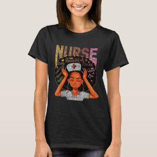 Camiseta Enfermera Mujer Negra Mágica Afro Melanin Reina de