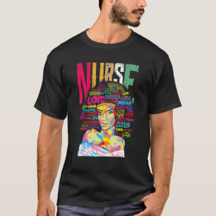 Camiseta Enfermera Mujer Negra Mágica Afro Melanin Reina de