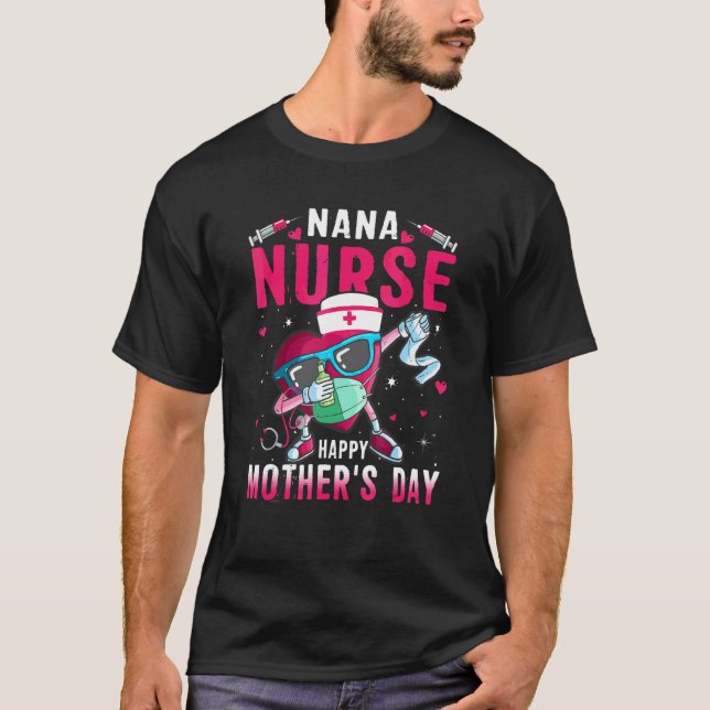 Camiseta Enfermera Nana Feliz Día de la Madre Vida de enfer (Anverso)